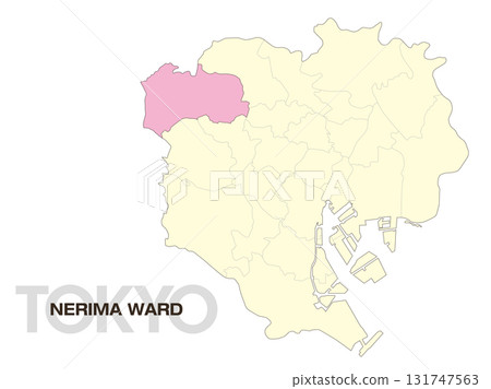 東京都練馬區位置圖(含區界)02 東京都練馬區位置圖(含區界)02 131747563