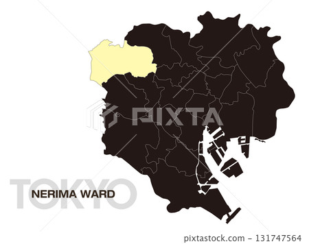 東京都練馬區位置圖(含區界)03 東京都練馬區位置圖(含區界)03 131747564