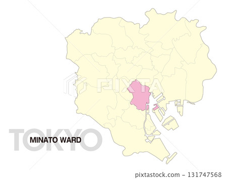 東京港區地點圖（含區界）02 131747568