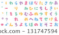 Cute and plump hiragana 131747594