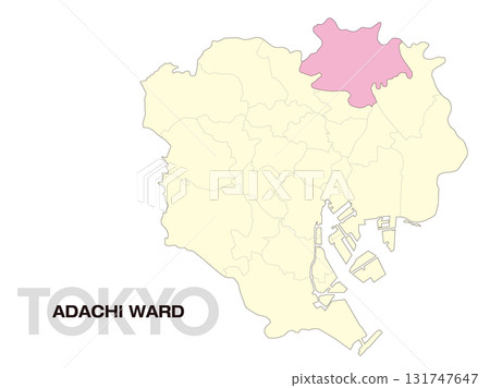 東京都足立區位置圖（含區界）02 131747647