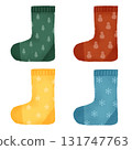 多彩聖誕襪的插圖 131747763