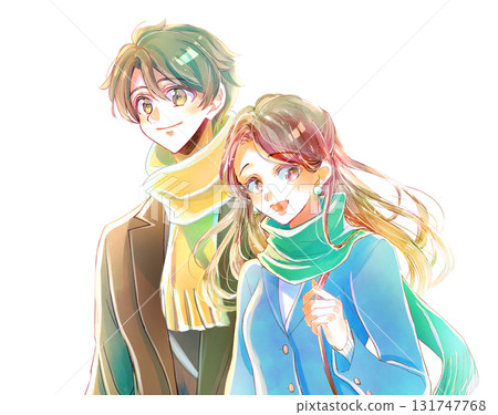 冬季外出的男女形象 131747768