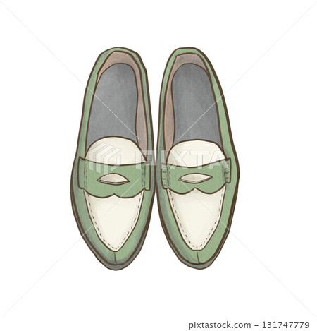 綠色樂福鞋 131747779