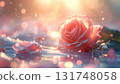 玫瑰在晨露中閃耀 131748058