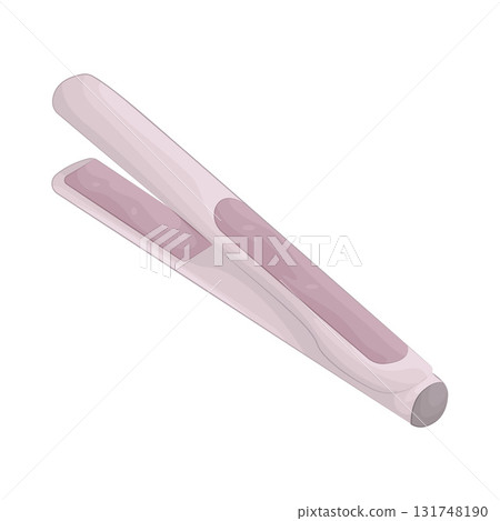 Illustration of hair straightener  131748190