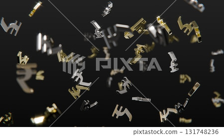 Floating rupee symbol 131748236