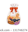 Cute illustration set of Halloween candy 131748274