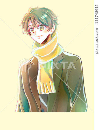 清爽的男人冬季形象 131748615