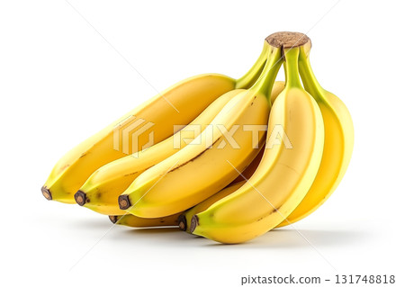 Bunch of bananas isolated. Banana isolated on white background. 131748818
