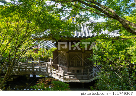 Wooden pavilion at Daisho-in Temple, Miyajima Island, Japan Wooden pavilion at Daisho-in Temple, Miyajima Island, Japan 131749307