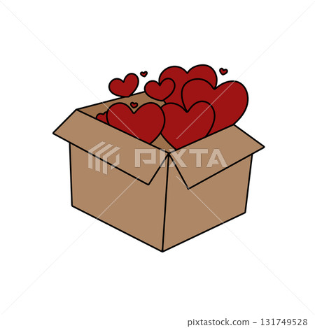 A box full of hearts 131749528