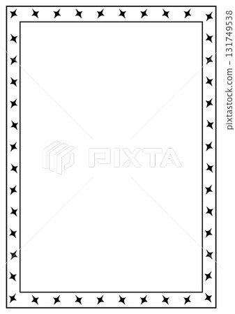 A4 Paper Frame Designed with Black Lines 131749538