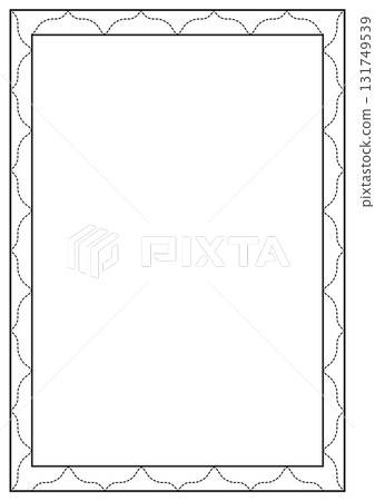 A4 Paper Frame Designed with Black Lines A4 Paper Frame Designed with Black Lines 131749539