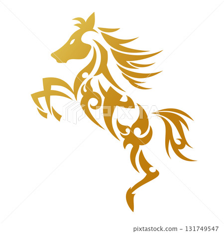 Horse tribal design illustration Horse tribal design illustration 131749547