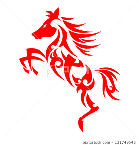 Horse tribal design illustration 131749548