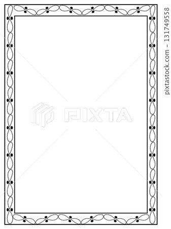 A4 Paper Frame Designed with Black Lines A4 Paper Frame Designed with Black Lines 131749558
