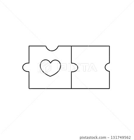 A puzzle piece with a heart on it 131749562