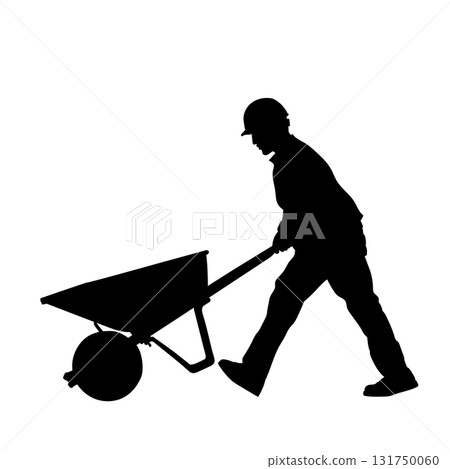 Building worker silhouette 131750060
