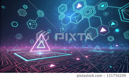 Awe inspiring futuristic technology background with digital neon grid and abstract network pattern. dynamic sci fi cyberspace landscape concept Awe inspiring futuristic technology background with digital neon grid and abstract network pattern. dynamic sci fi cyberspace landscape concept 131750209