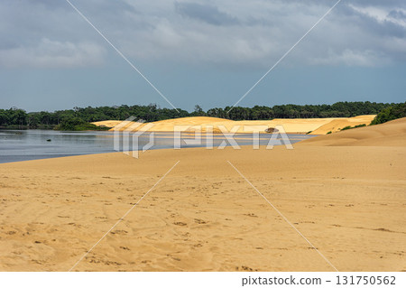 Dunes and lagoons of Vassouras, Lencois Maranhenses, Barreirinhas, Brazil. White sand dunes with pools of fresh water Dunes and lagoons of Vassouras, Lencois Maranhenses, Barreirinhas, Brazil. White sand dunes with pools of fresh water 131750562