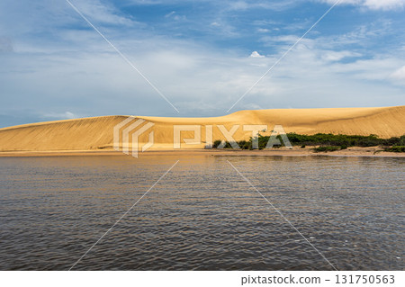 Dunes and lagoons of Vassouras, Lencois Maranhenses, Barreirinhas, Brazil. White sand dunes with pools of fresh water Dunes and lagoons of Vassouras, Lencois Maranhenses, Barreirinhas, Brazil. White sand dunes with pools of fresh water 131750563