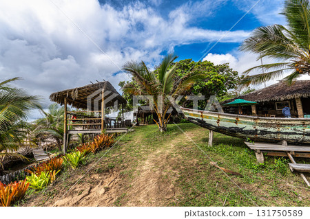 Typical Jungle lodge located at Ilha das Canarias, Brazil. Delta do Parnaiba and Delta das Americas. Typical Jungle lodge located at Ilha das Canarias, Brazil. Delta do Parnaiba and Delta das Americas. 131750589