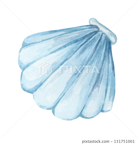 Blue seashell watercolor clipart, hand drawn ocean element. Suitable for beach-themed invitations, fabric patterns, digital scrapbooking, wall art, packaging designs, and marine decorative projects Blue seashell watercolor clipart, hand drawn ocean element. Suitable for beach-themed invitations, fabric patterns, digital scrapbooking, wall art, packaging designs, and marine decorative projects 131751001