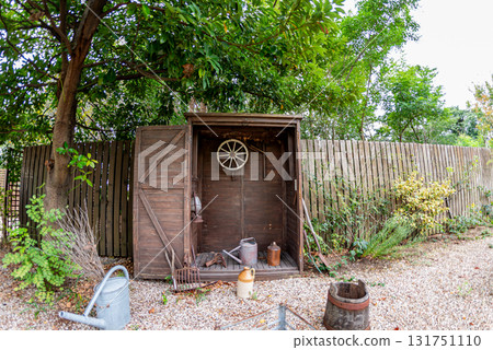 Nagoya Port Wildflower Garden Bluebonnet Wooden Antique Storage Shed Nagoya Port Wildflower Garden Bluebonnet Wooden Antique Storage Shed 131751110