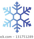雪花圖標，1，藍色漸變 131751289