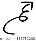 螺旋形、圓形、旋轉、手繪箭頭插圖，1張 131751292