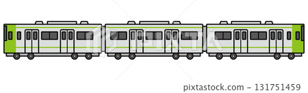 火車插圖黃綠色 火車插圖黃綠色 131751459
