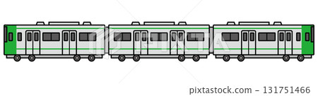 Train illustration green 131751466