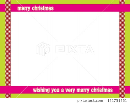Merry Christmas frame white space dots 131751561