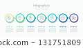 Infographic 7 options design elements for your business data. Vector Illustration. 131751809