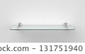 Glass shelf with silver brackets 131751940