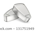 Tin cans with ham, fish, or other food 131751949