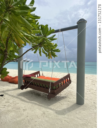 Maldives Paradise Island with Beach Swing and Loungers Maldives Paradise Island with Beach Swing and Loungers 131752178