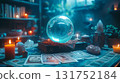 Mysterious Crystal Ball and Tarot Cards | Fortune Telling and Spiritual Space 131752184