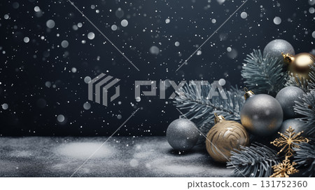 Christmas decoration on dark background Christmas decoration on dark background 131752360