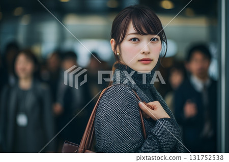 一位年輕女商人去上班的照片 一位年輕女商人去上班的照片 131752538