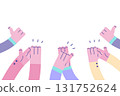 Approval, thumbs up, clapping concept 131752624
