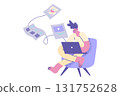 Cloud backup and database synchronization concept 131752628