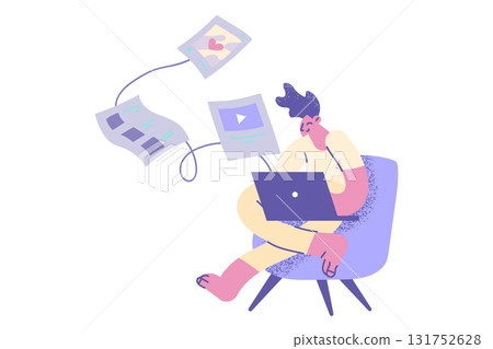 Cloud backup and database synchronization concept 131752628