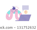 Stress, overwork, deadlines at work concept 131752632