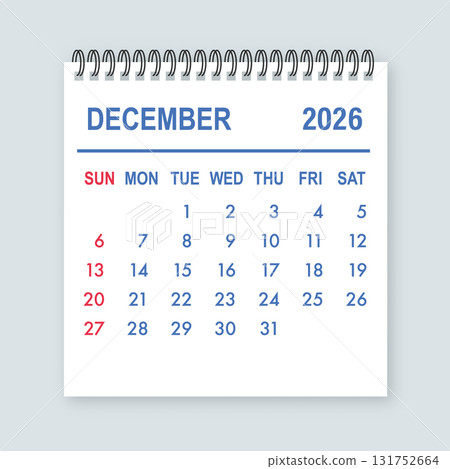 December 2026 calendar page planning time schedule December 2026 calendar page planning time schedule 131752664