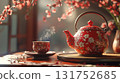 Japanese teapots and Japanese beauty 131752685