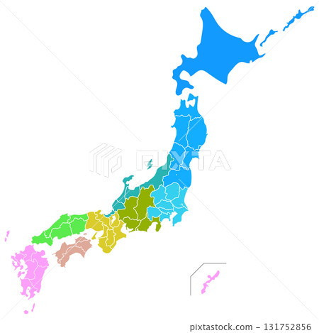 Dividable map of the Japanese archipelago 131752856
