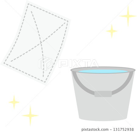 簸箕和水桶的簡單插圖集 131752938