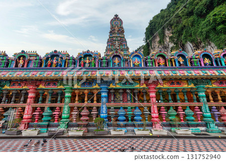 Colorful Hindu Temple at Batu Caves, Kuala Lumpur, Malaysia. Colorful Hindu Temple at Batu Caves, Kuala Lumpur, Malaysia. 131752940